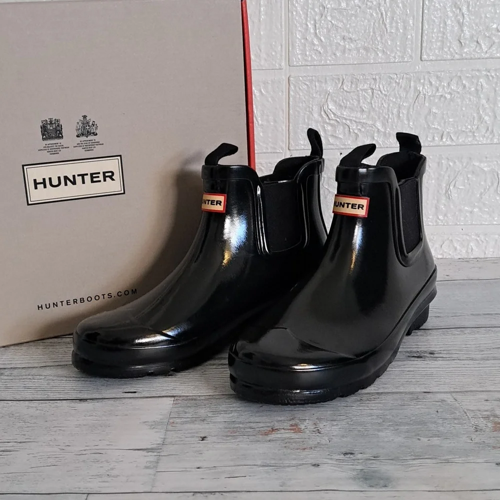 Hunter Big Kids Original Gloss Chelsea Boots 3B/4G